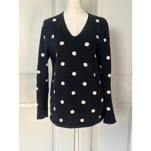 Classic Black Polka Dot Tommy Hilfiger Sweater Medium